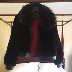 Blank NYC Faux Fur Bomber Jacket